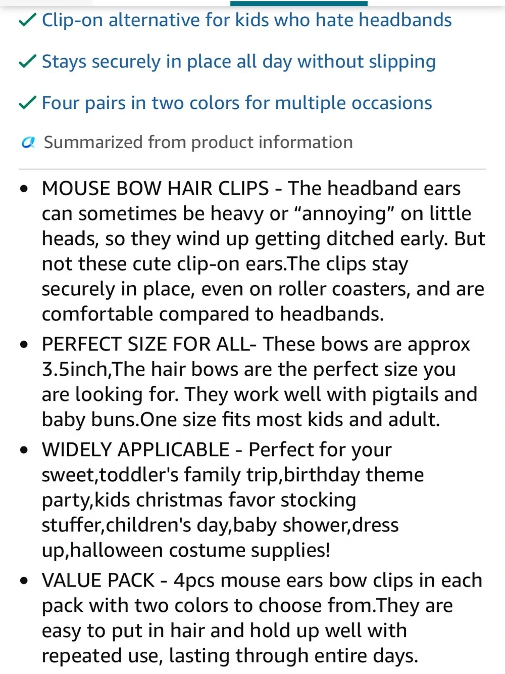 Sequin Minnie Ear Hair Clips with Red Bows